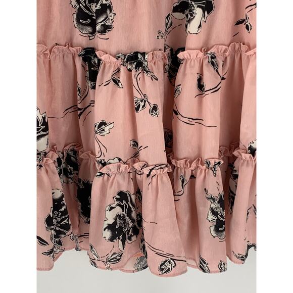 MISA Los Angeles Laiyin Floral Mini Dress Womens Small Off The Shoulder Pink - Picture 9 of 12